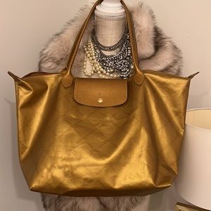 Longchamp Le Pliage Limited Edition Golden Tote